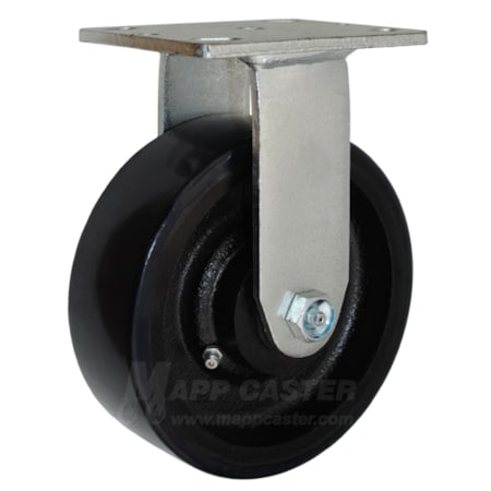 Mapp Caster 6"X2" Polyurethane on Iron Wheel Rigid Caster - 1,250 Lbs Capacity 146UIRB620R